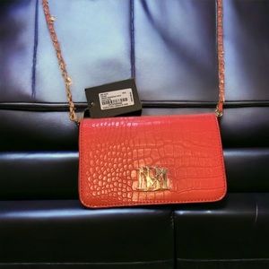 Badgley Mischka Coral Crocodile Crossbody NEW WITH TAGS
